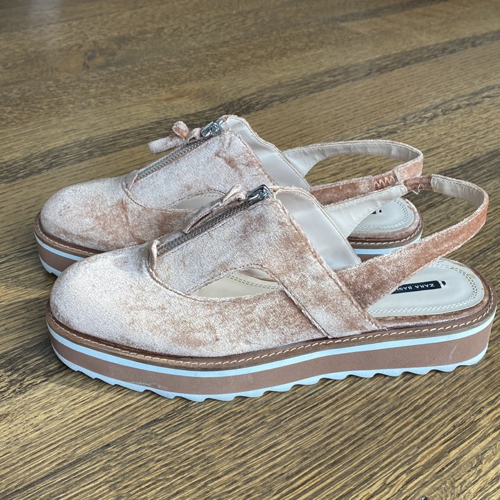 Zara Basic Slingback Zip Up Platforms - image 2